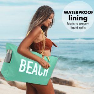 KEHO "Beach Vibes" Beach Bag (Seafoam Green)